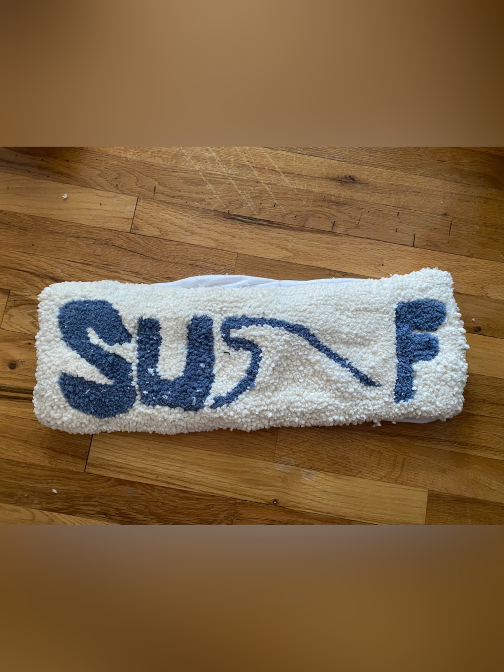 Plush White and Blue Sherpa pillow - Soft Cozy pillow